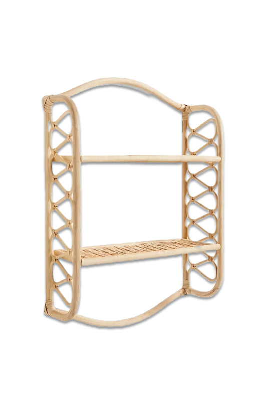 Rattan Wall Shelving Unit