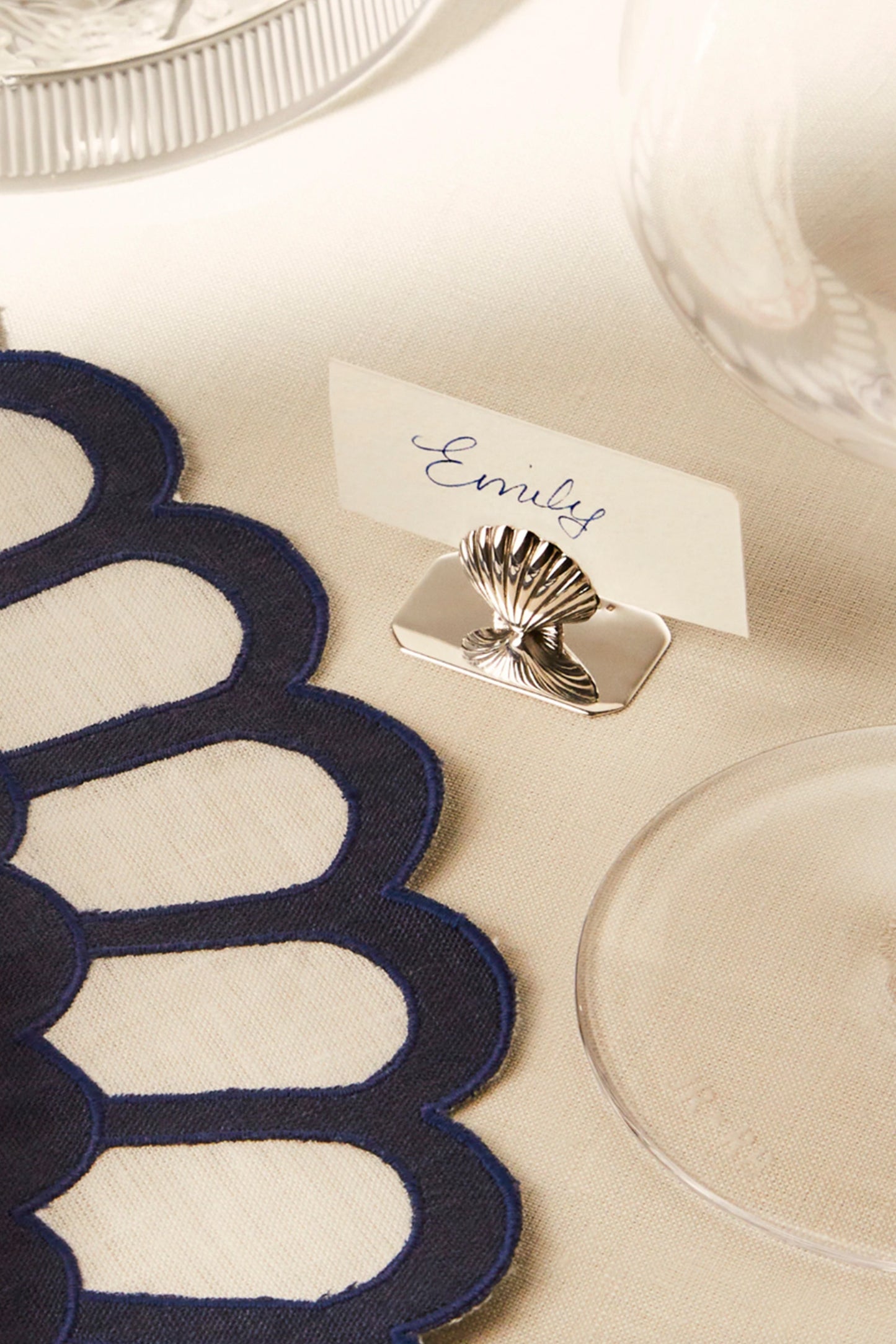 Shell Sterling Silver Name Card Holder