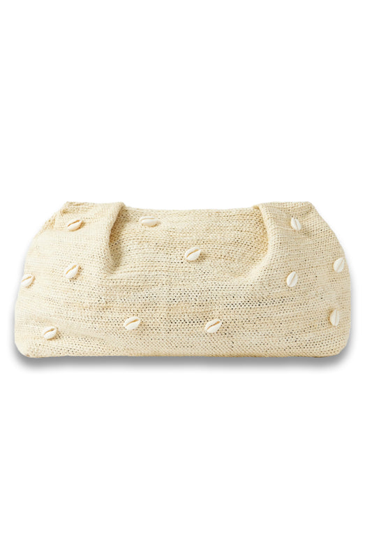 Embellished Sisal Clutch