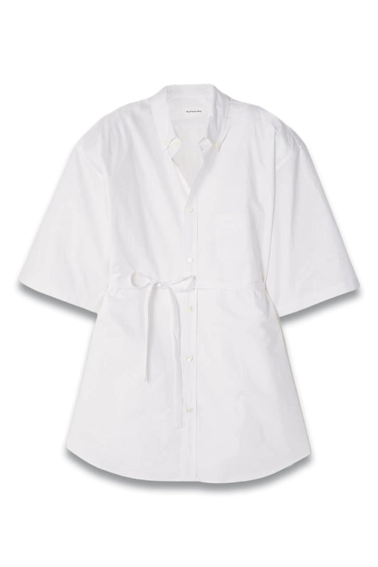 Udine Oversized Belted Cotton-poplin Shirt