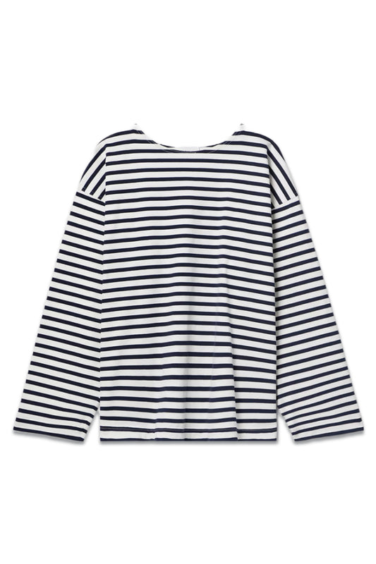 Striped Cotton-Jersey Top