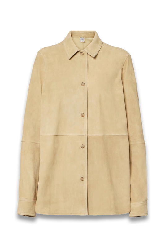 Paneled Suede Overshirt