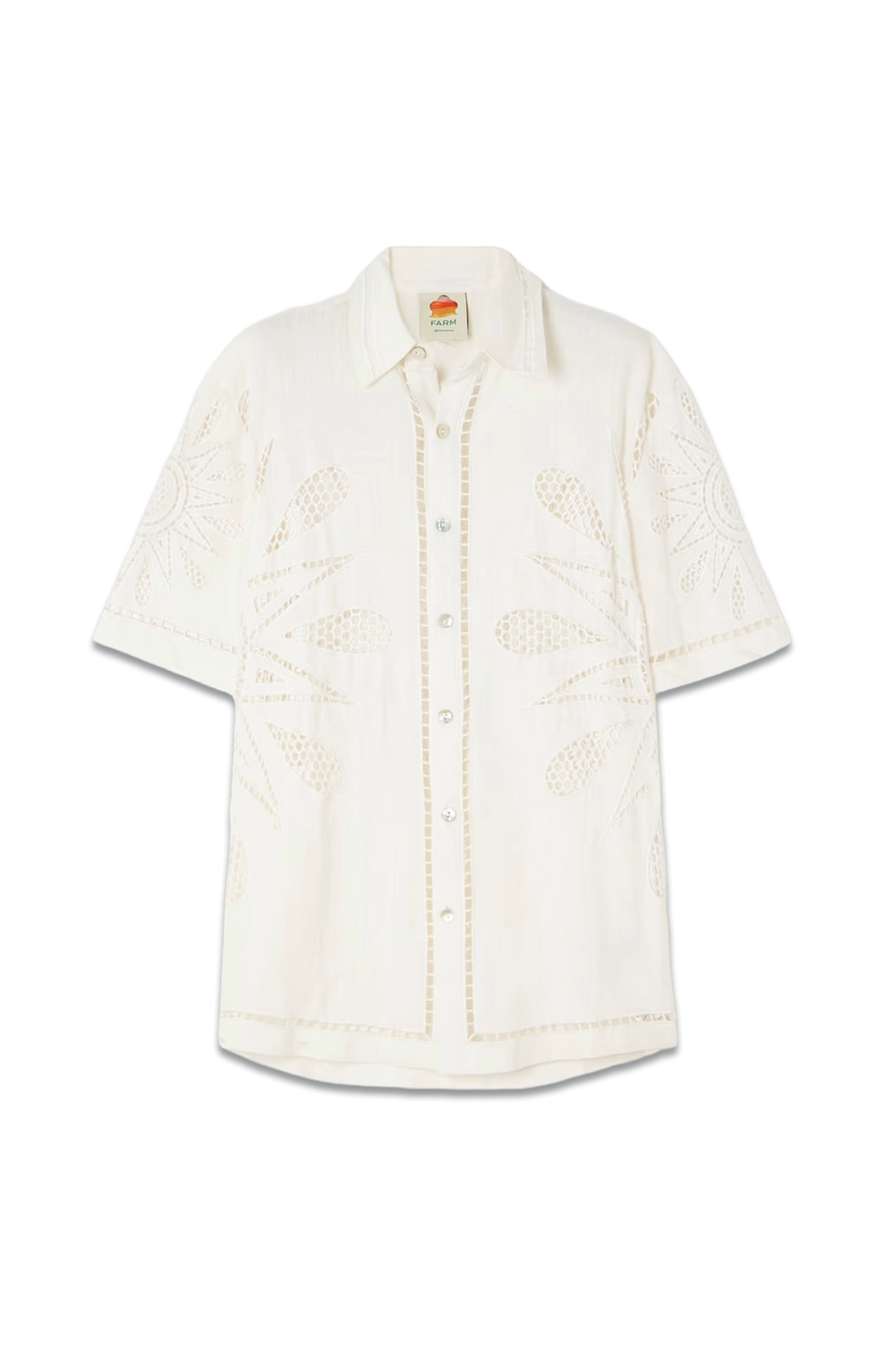 Sunset Richelieu Broderie Anglaise Linen Shirt