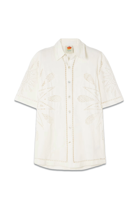 Sunset Richelieu Broderie Anglaise Linen Shirt