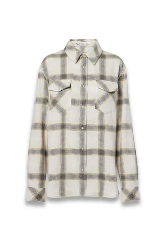 Moon Plaid Cashmere Shirt