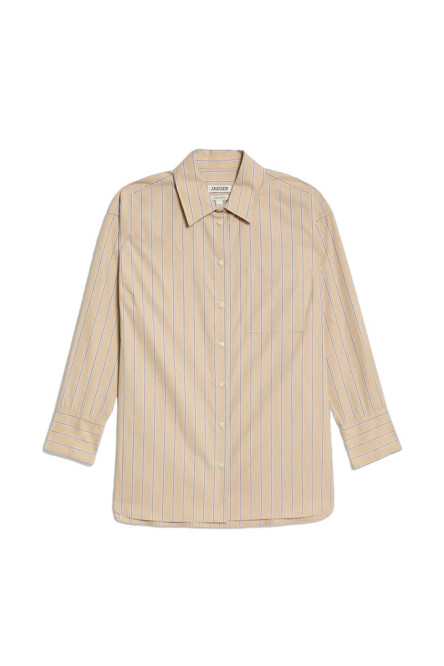 Pure Cotton Striped Collared Shirt