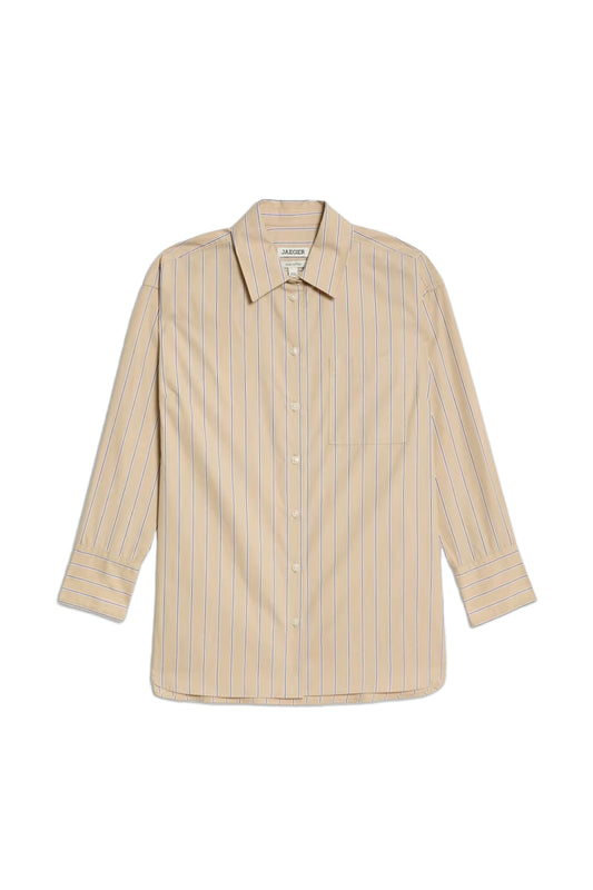 Pure Cotton Striped Collared Shirt