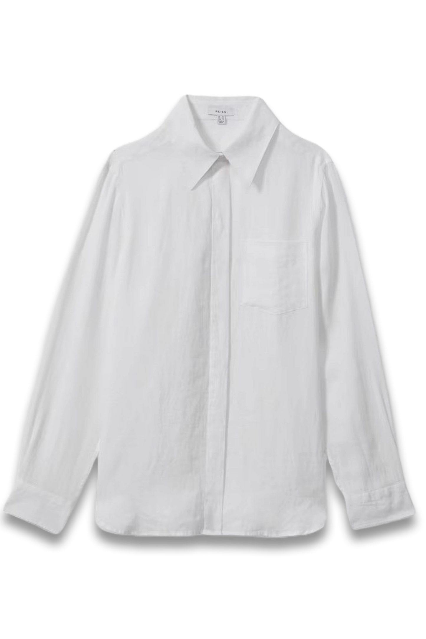 Campbell Linen Long Sleeve Shirt in White