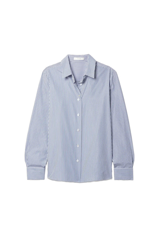 Sadie Striped Cotton-Poplin Shirt
