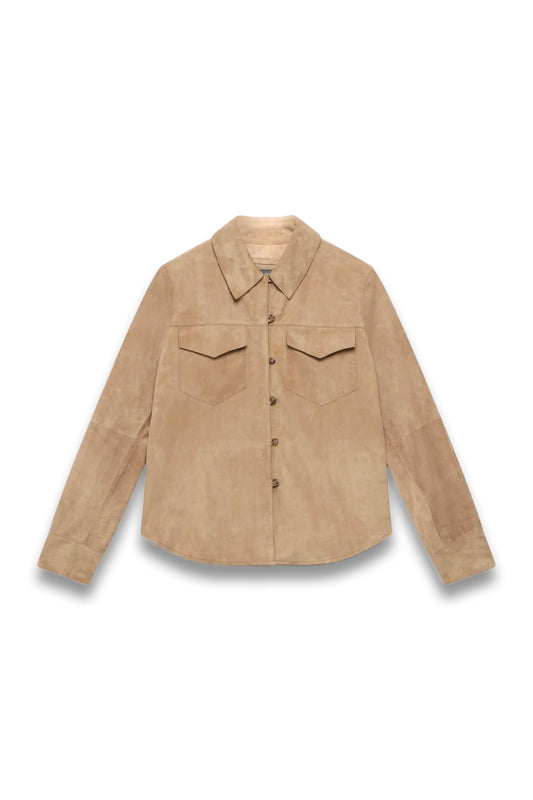Neutral Suede Shirt
