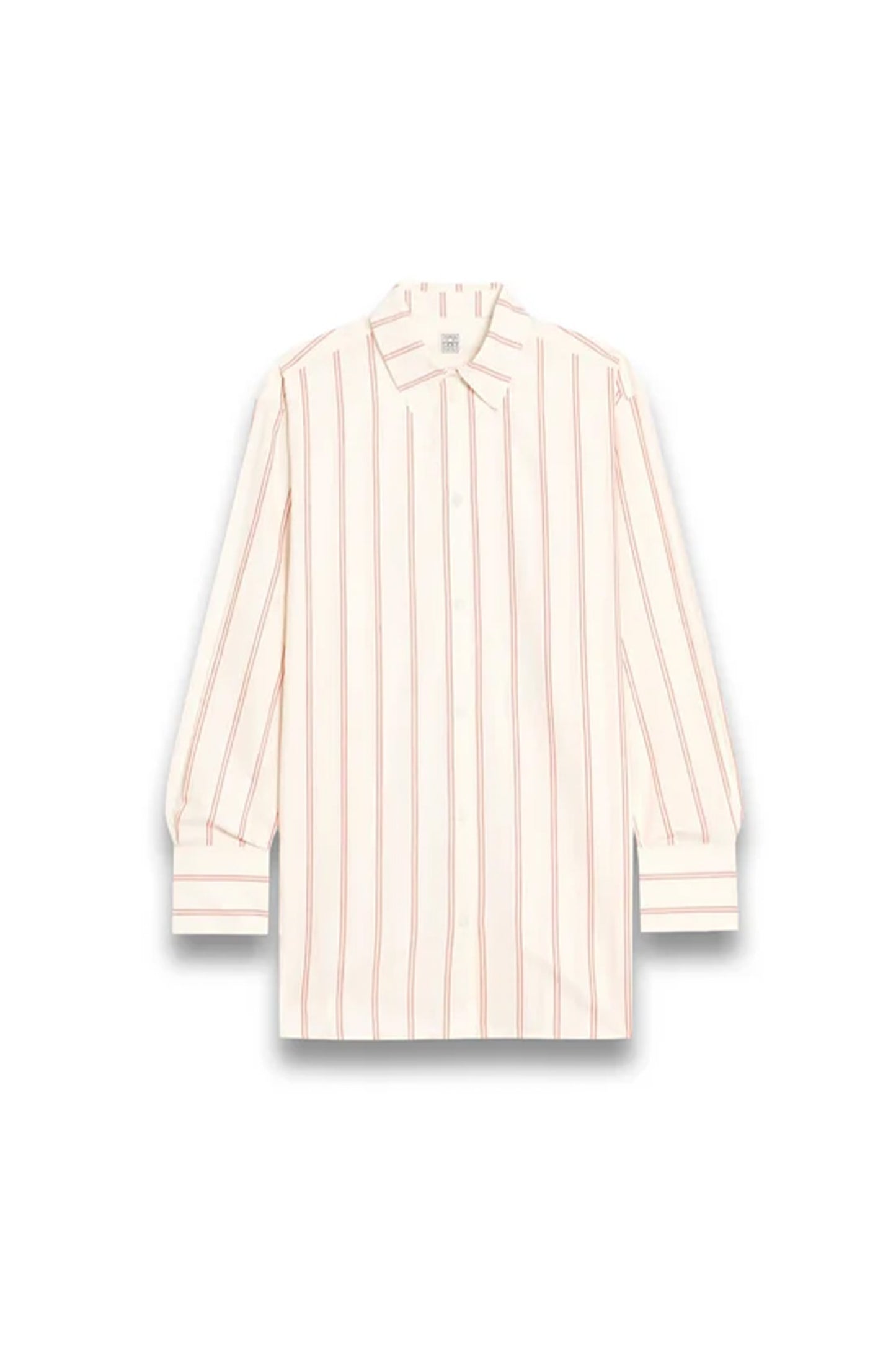 Striped Cotton Silk-blend Shirt in Ecru