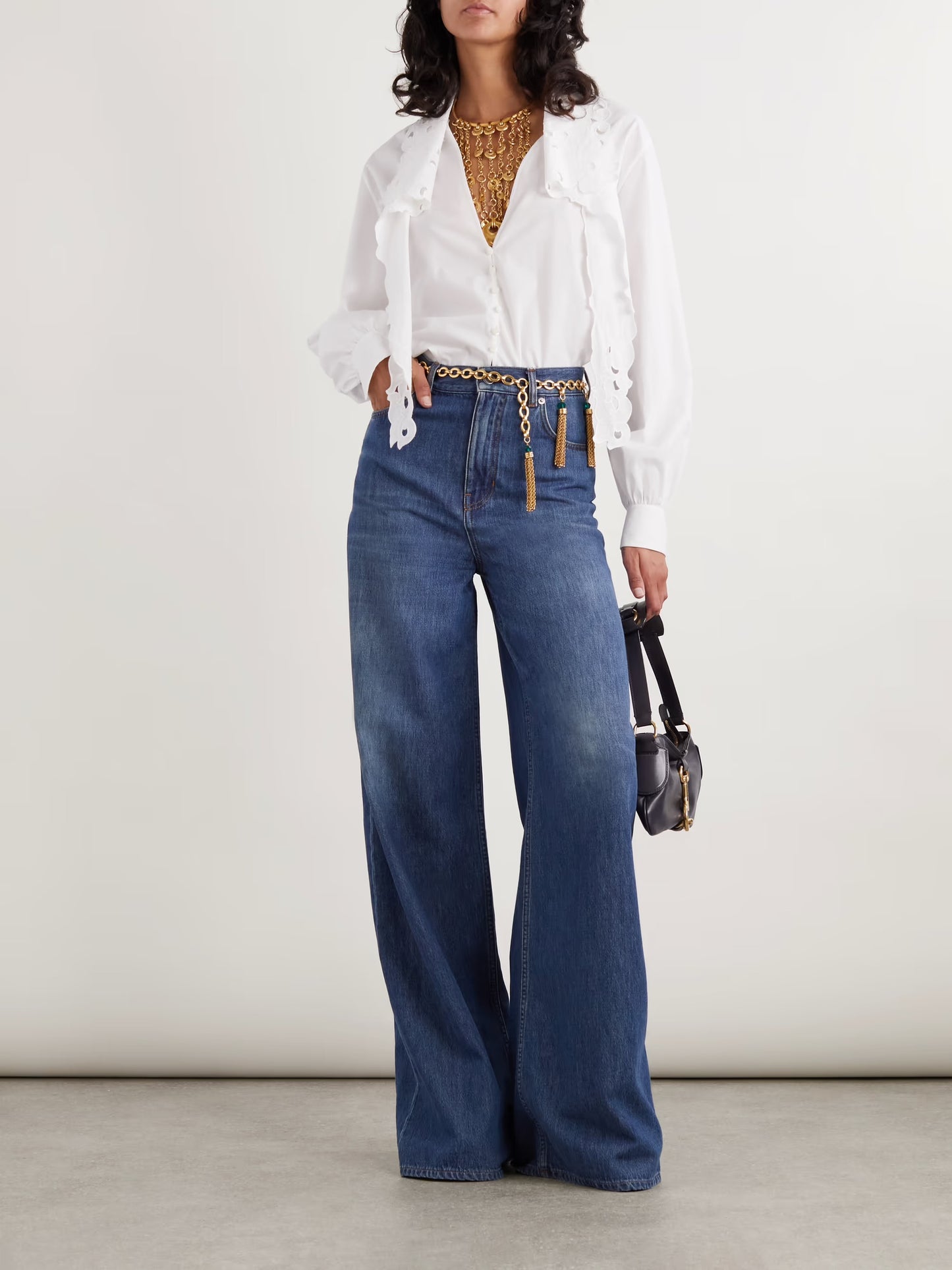 Broderie Anglaise Cotton-Poplin Shirt