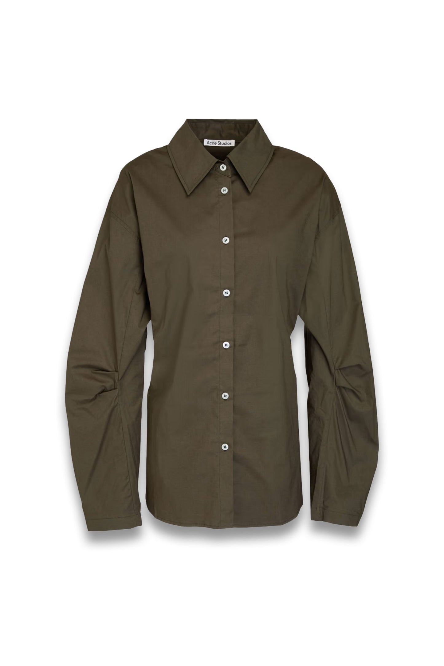 Cutout Stretch-cotton Poplin Shirt