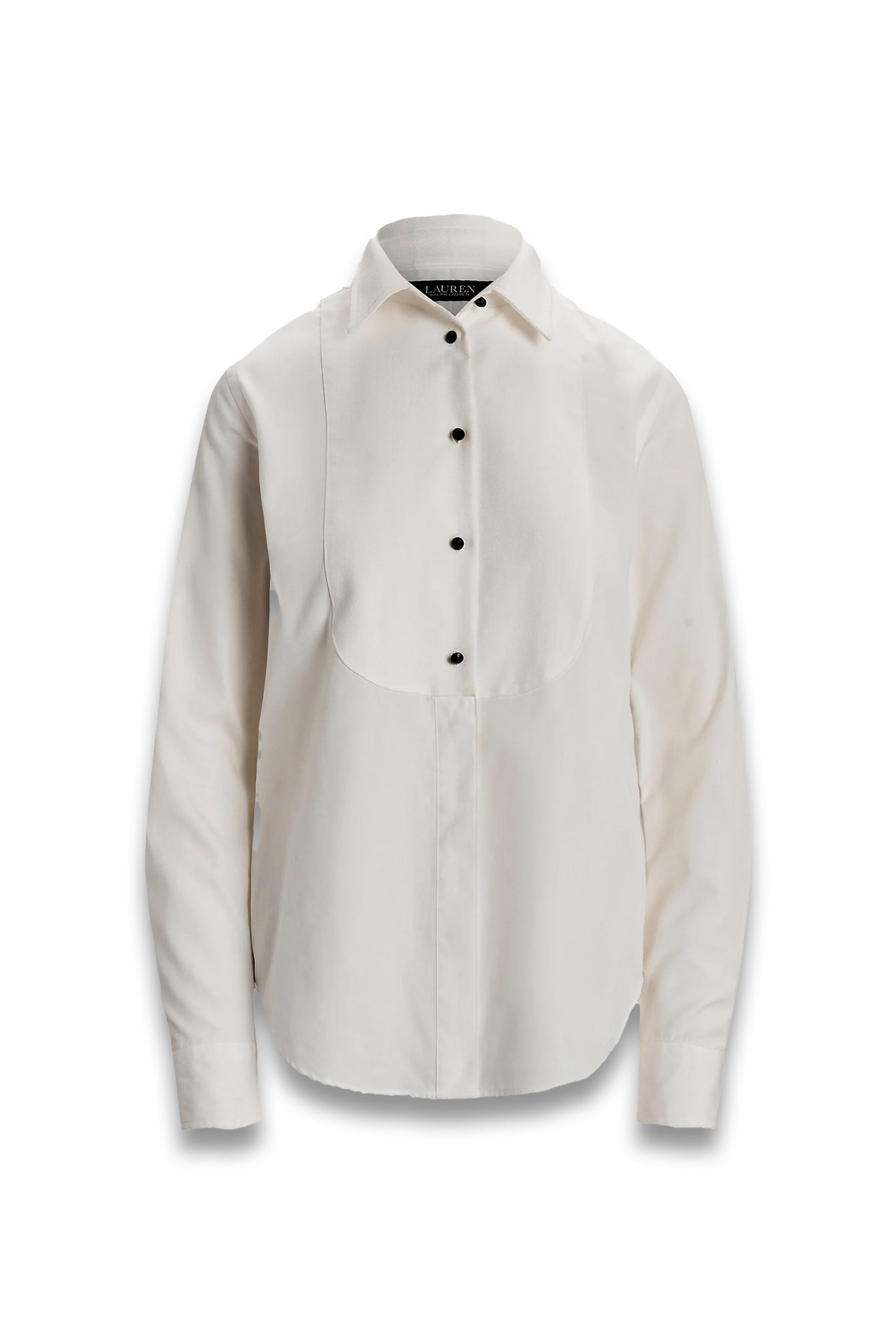 Bib-Front Cotton Broadcloth Shirt
