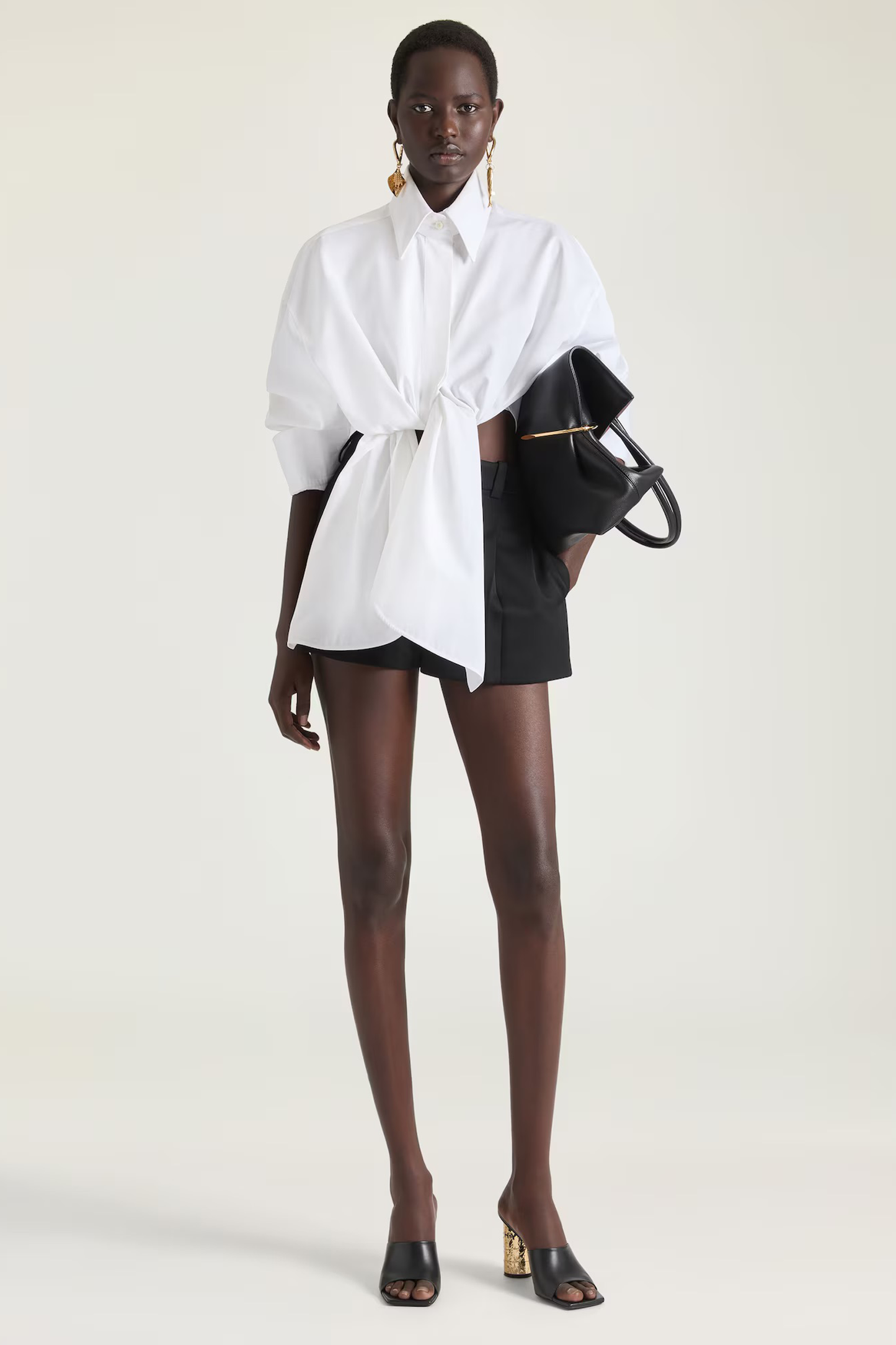 Asymmetric Shirt in Poplin