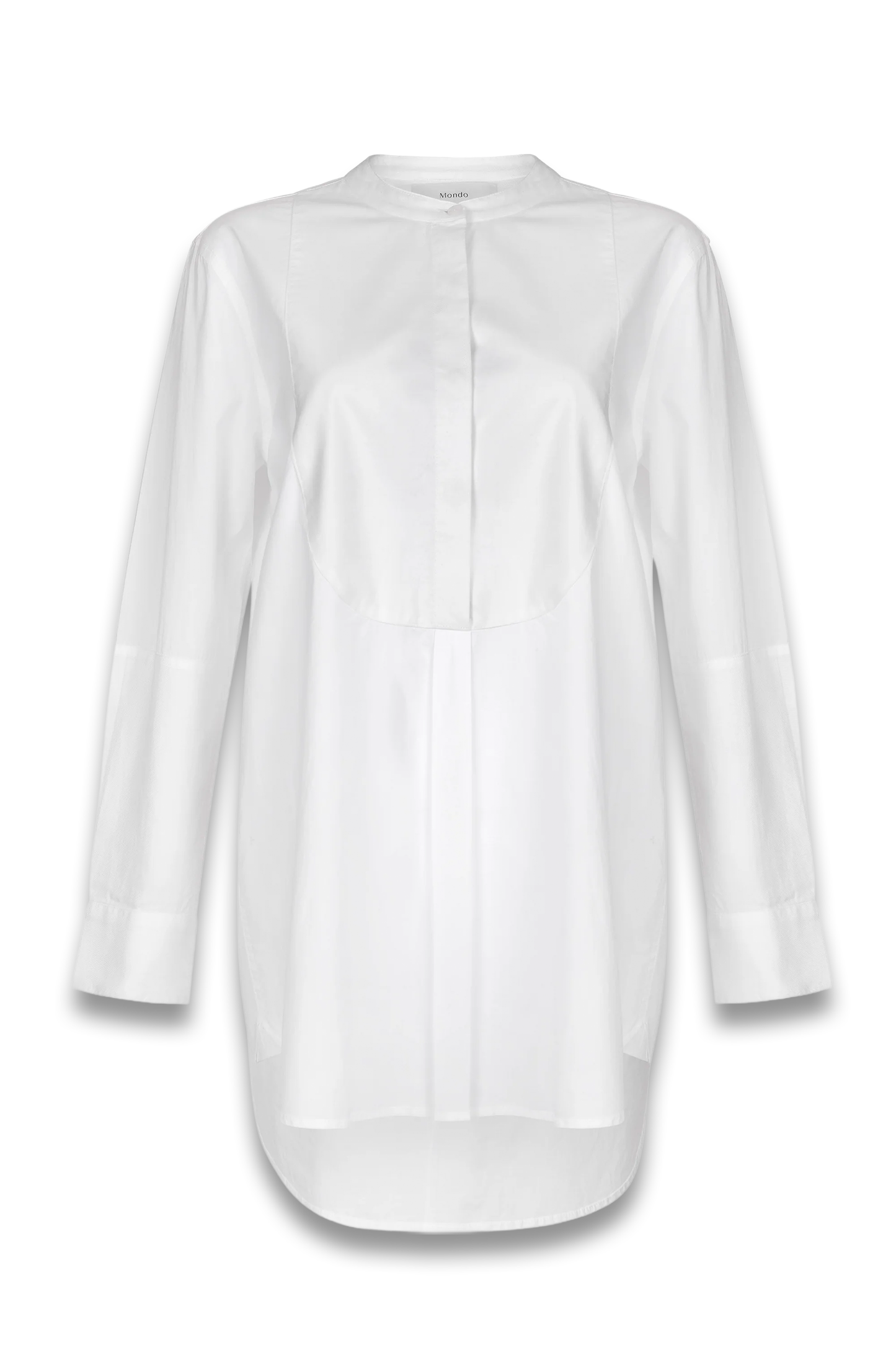 Tuxedo Shirt- White Cotton Poplin