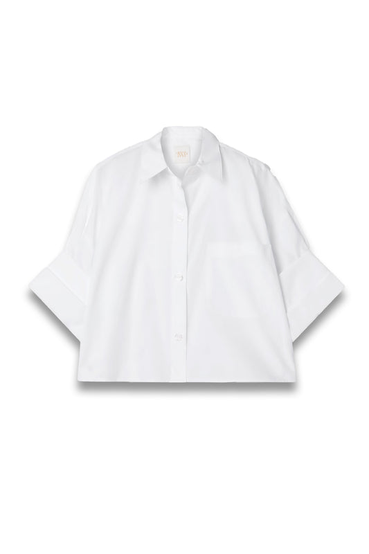 Next Ex Cropped Cotton-Poplin Shirt