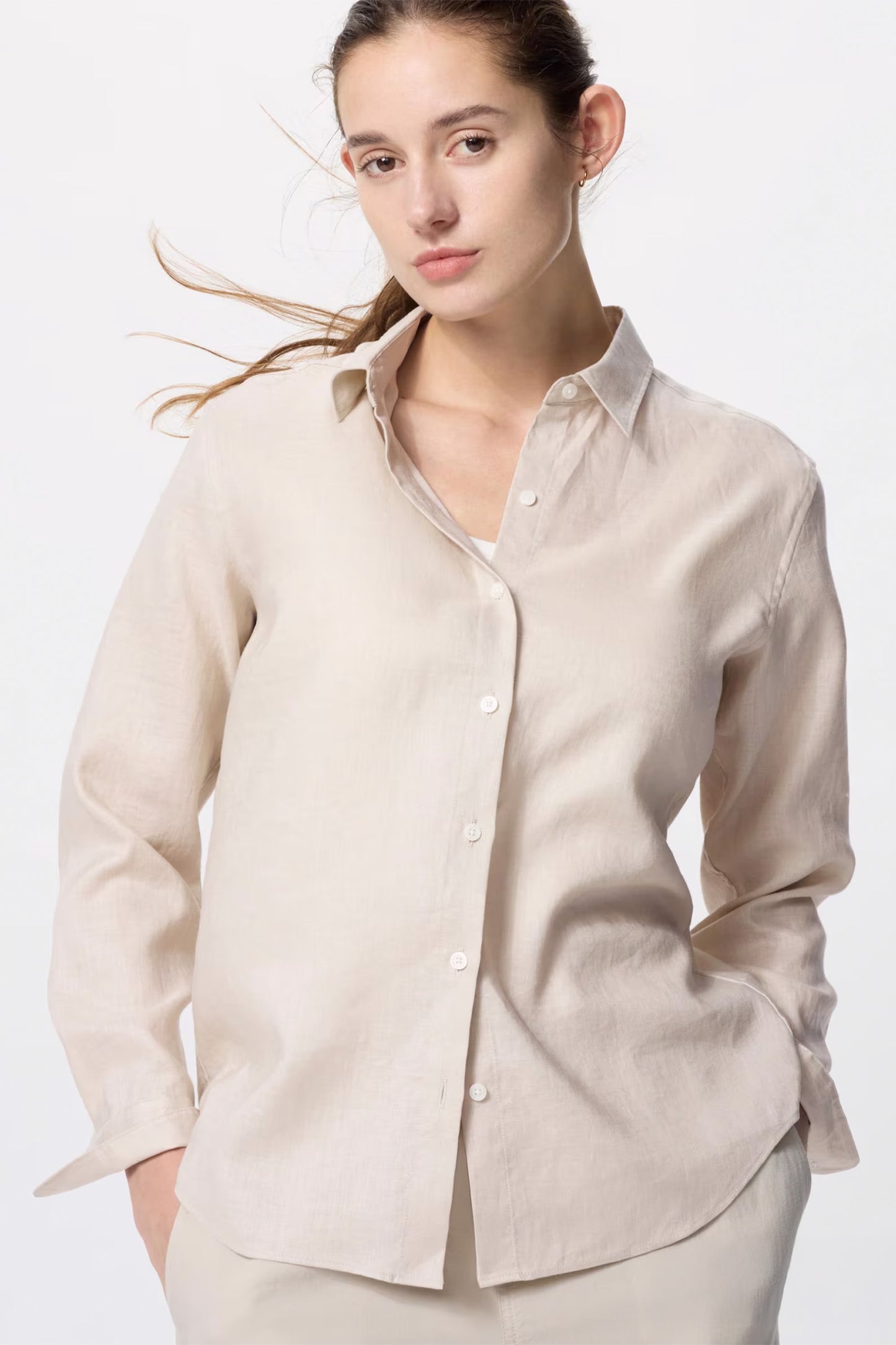 100% Premium Linen Shirt Cream
