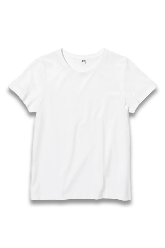 100% Supima Cotton Crew Neck Short Sleeved T-shirt White
