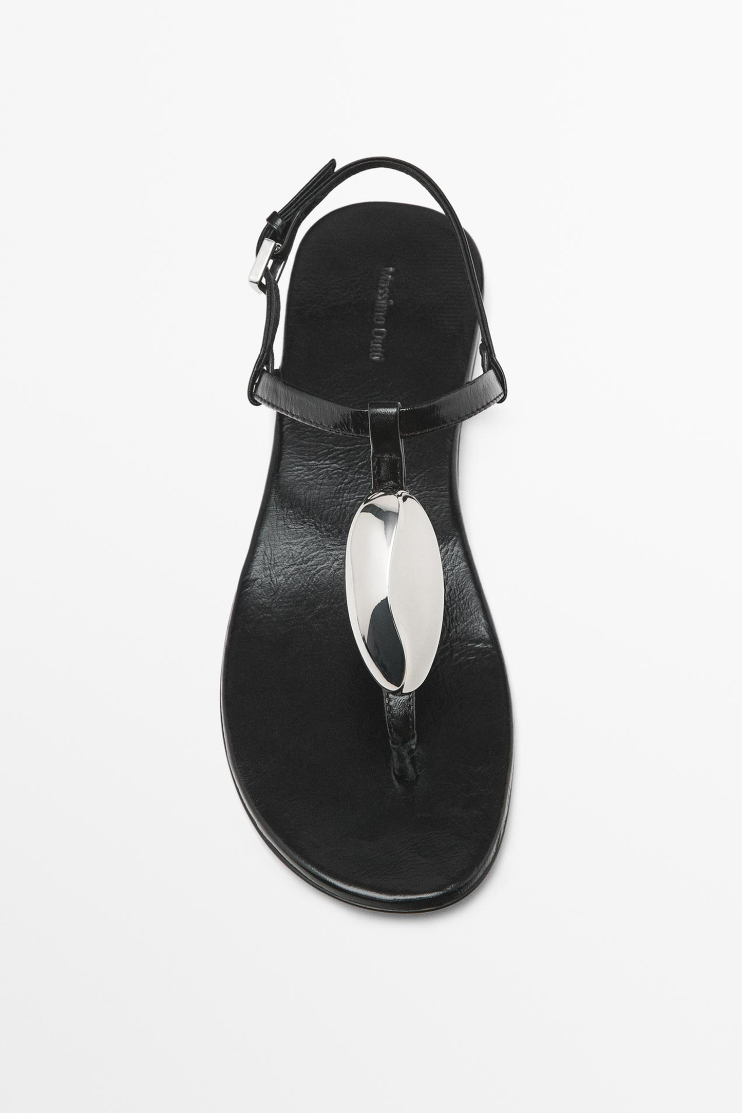 Rhinestone Leather Sandals
