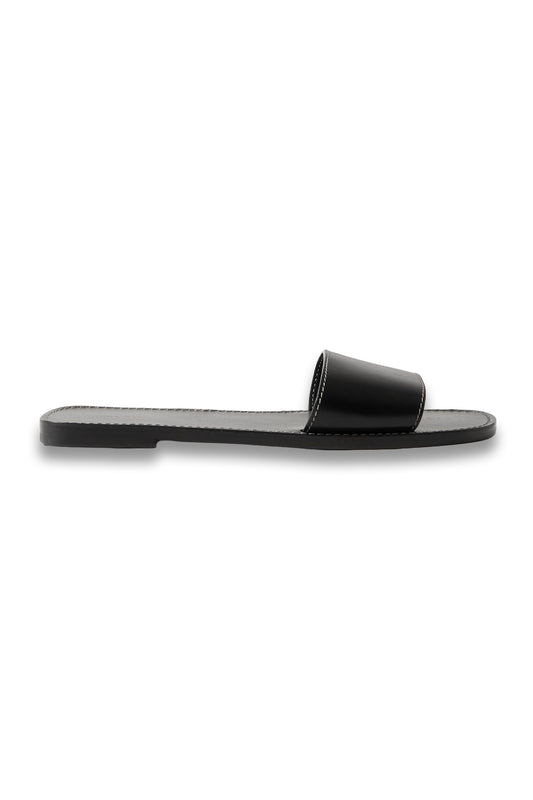 Link Leather Slides