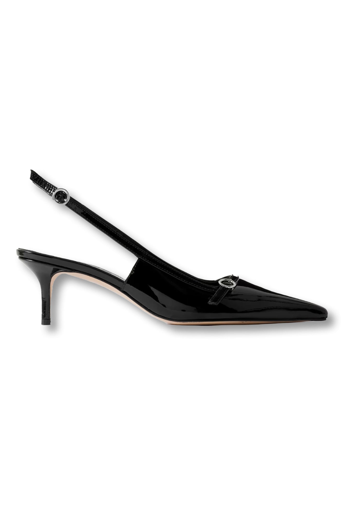 Saba Buckled Patent-leather Slingback Pumps