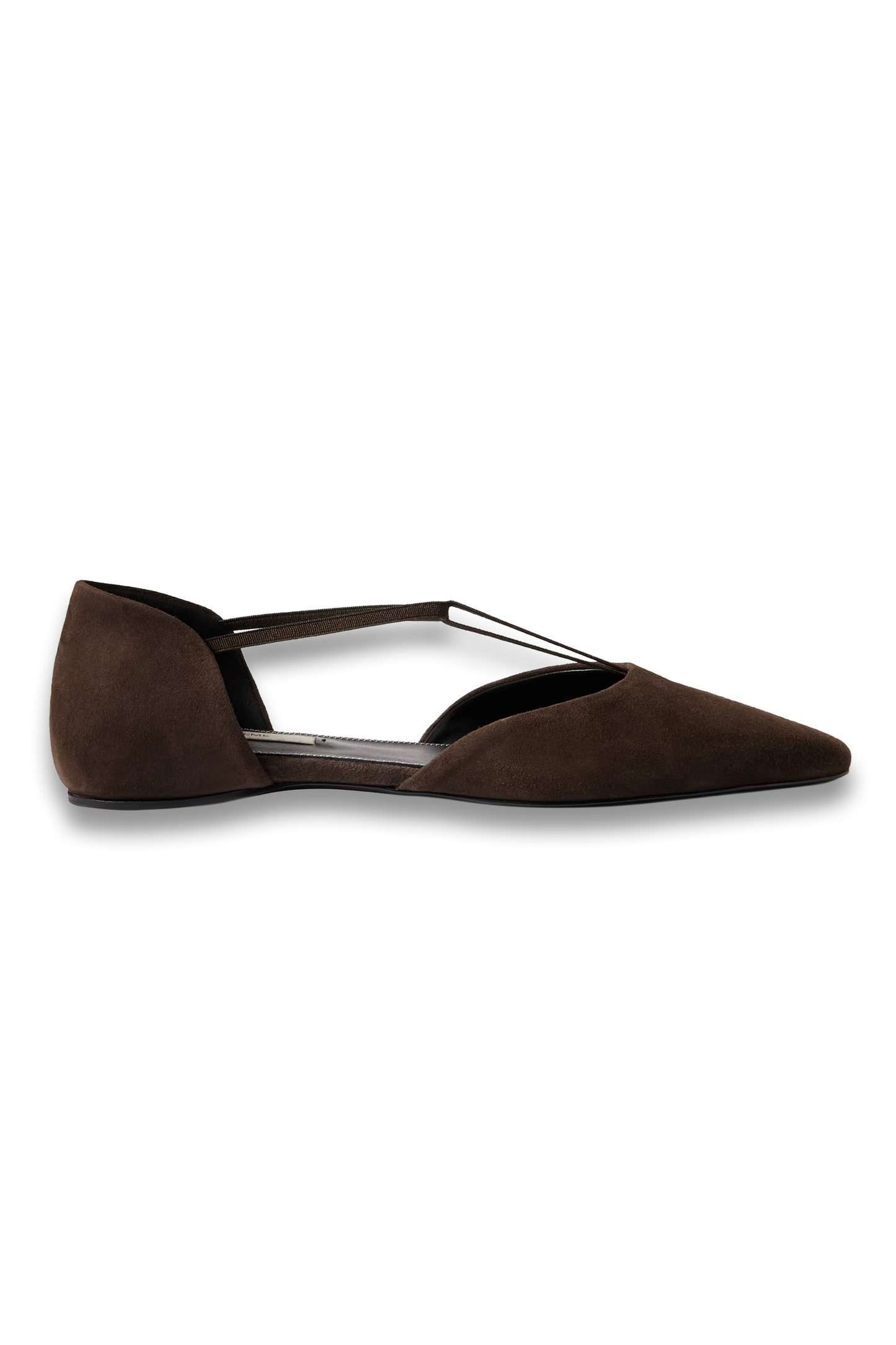 The T-strap suede point-toe flats