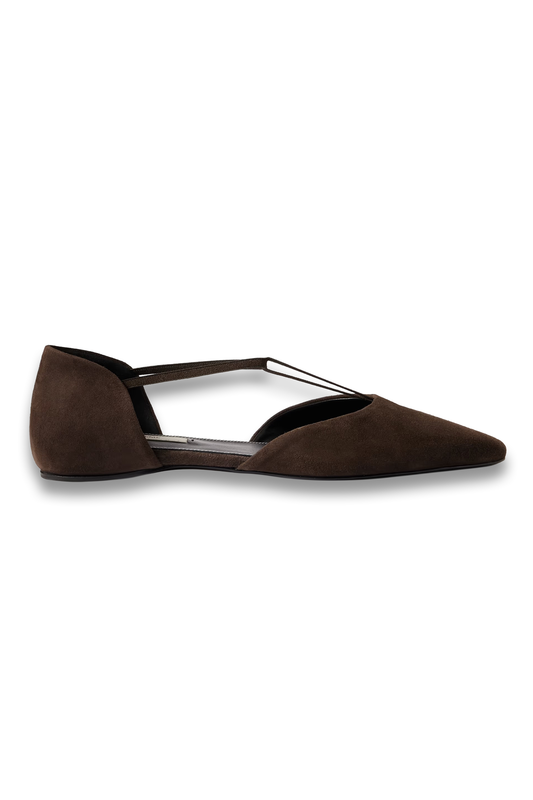 The T-strap suede point-toe flats