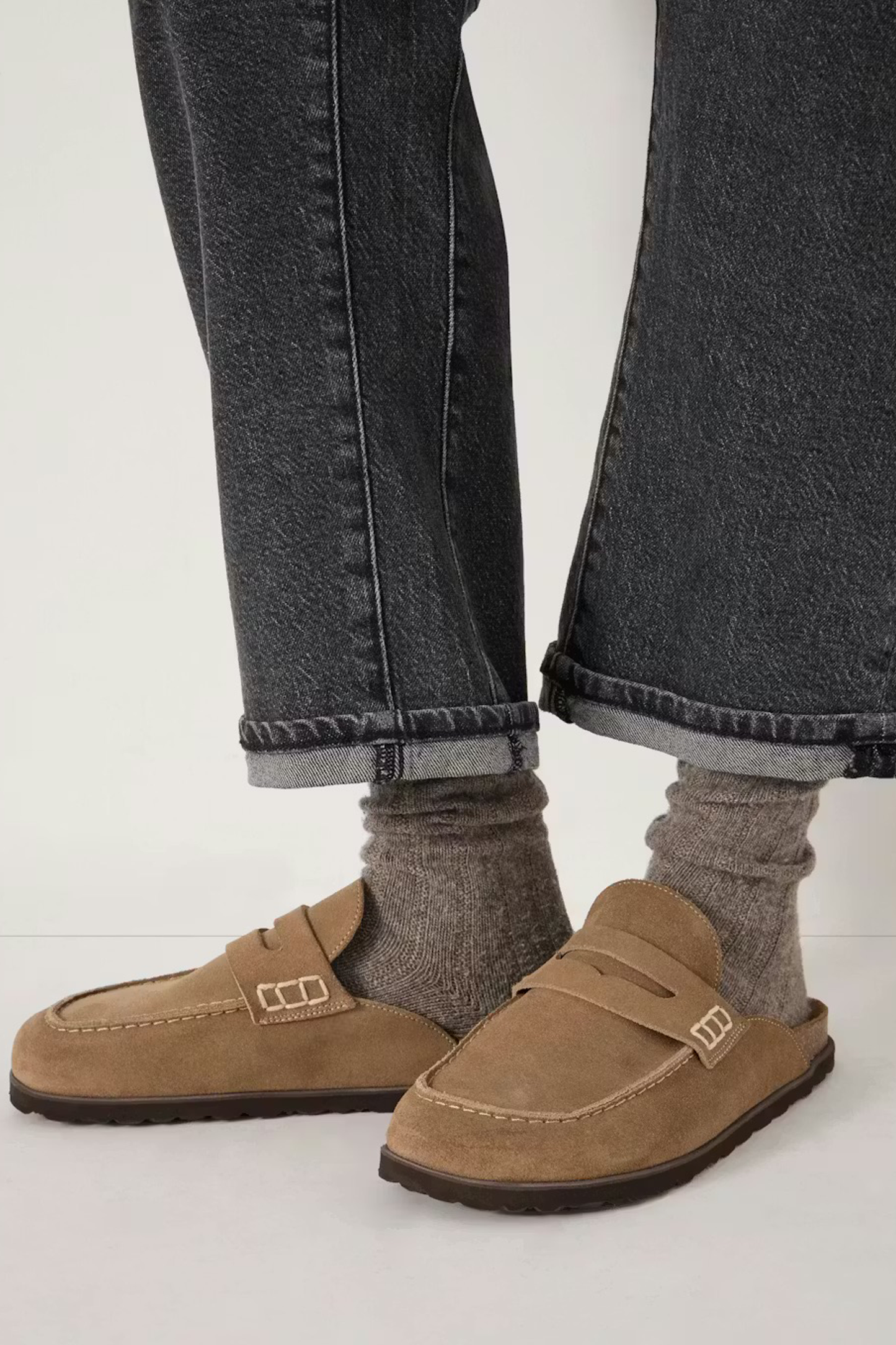 Rune Suede Padded Mules