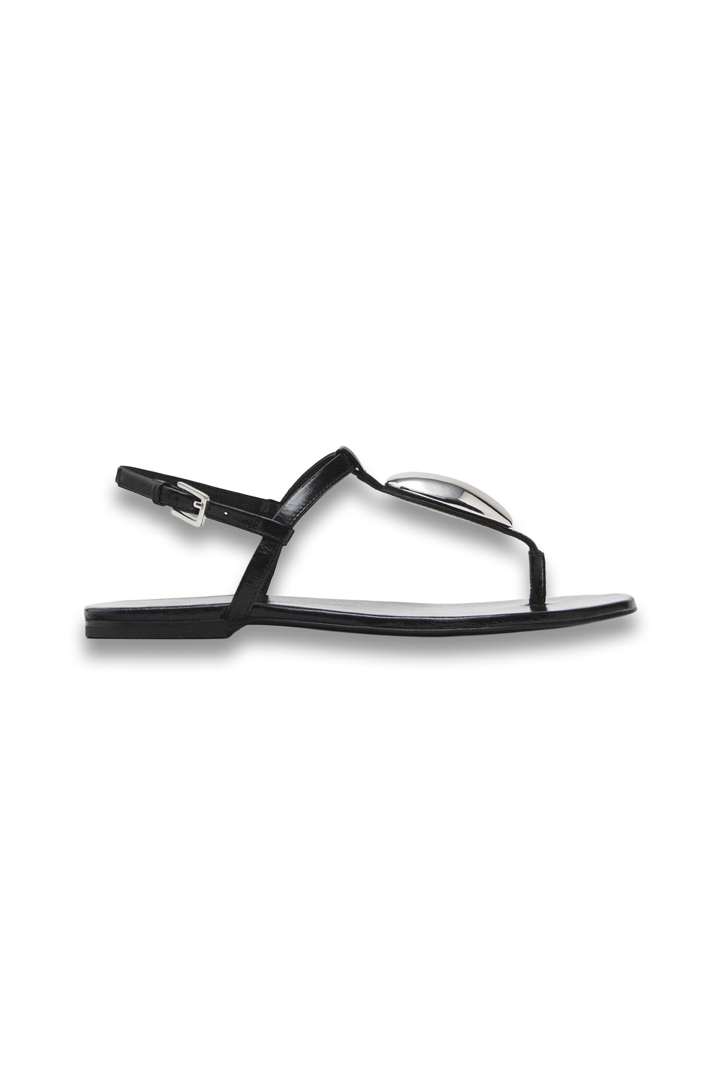 Rhinestone Leather Sandals