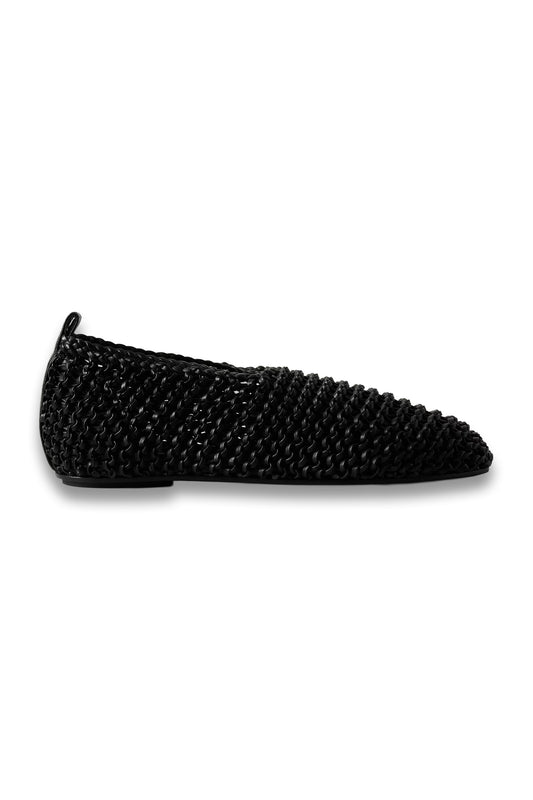 Woven Leather Ballet Flats