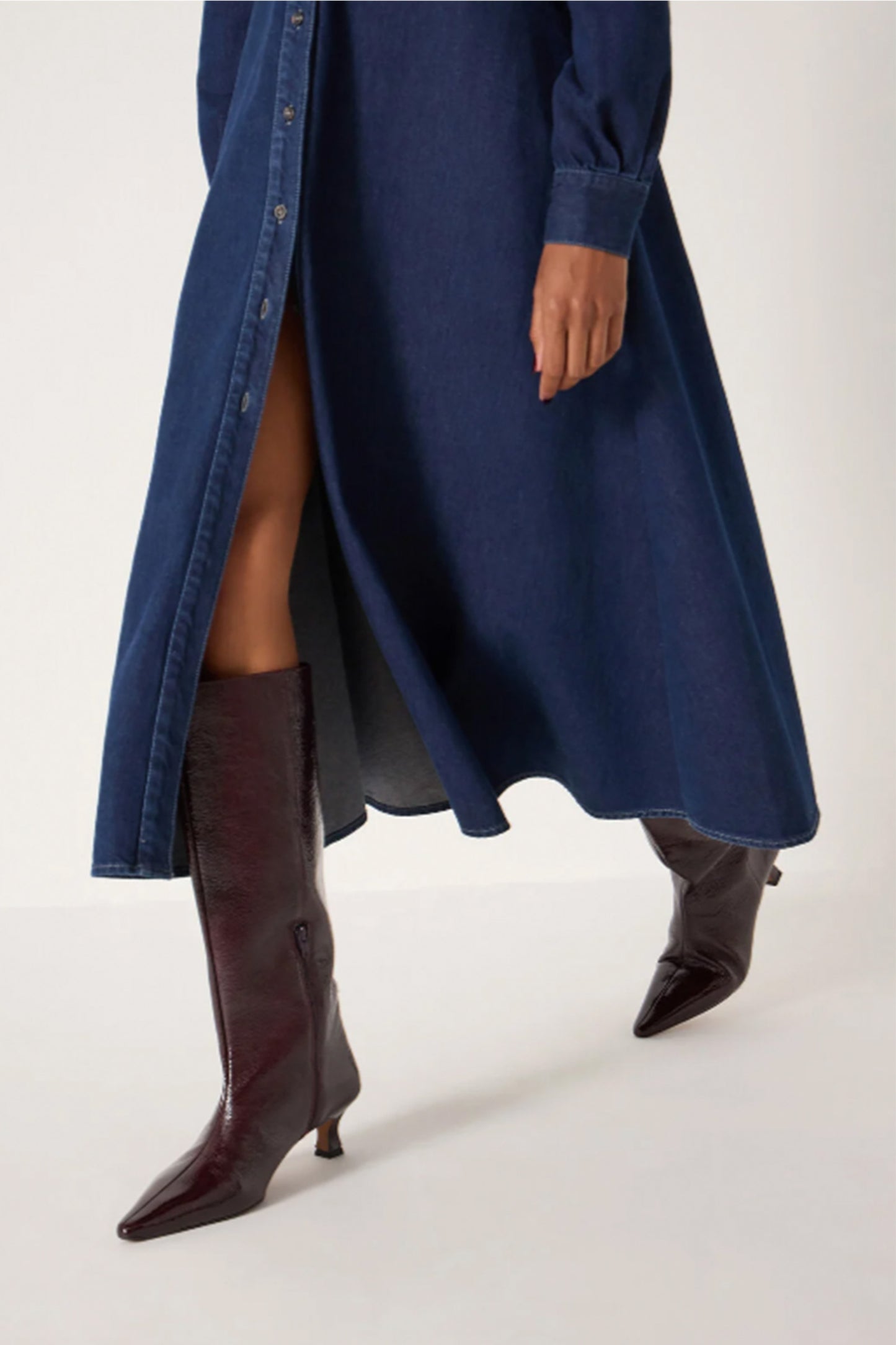 Katlynn Leather Patent Kneehigh Boots