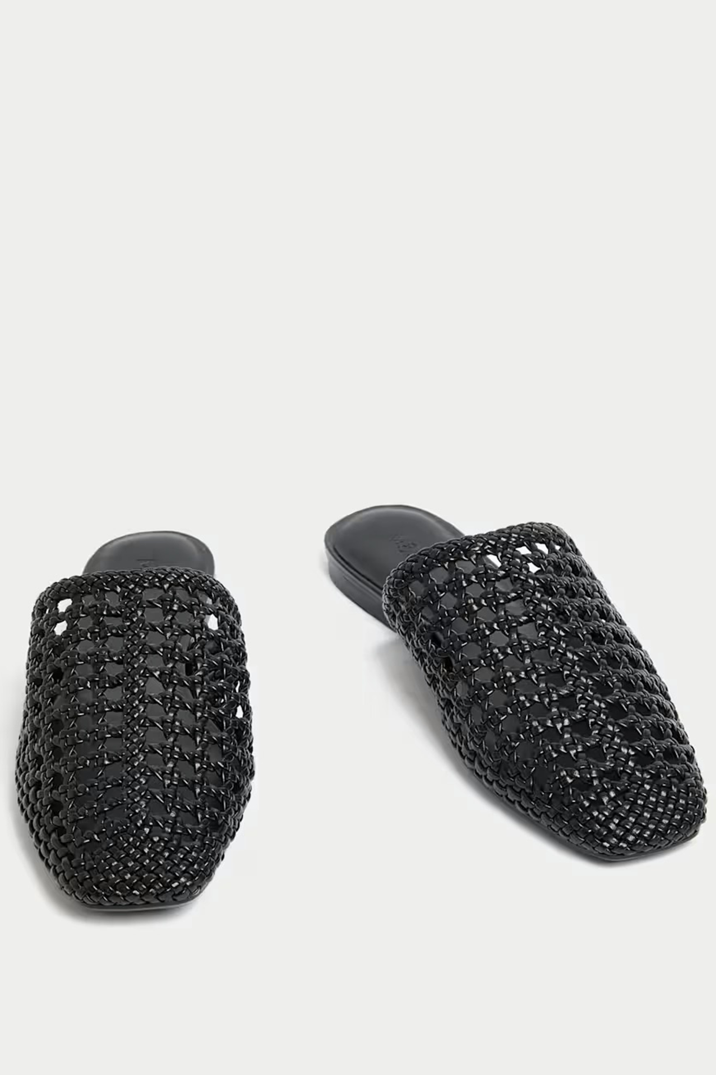 Woven Slip On Flat Mules