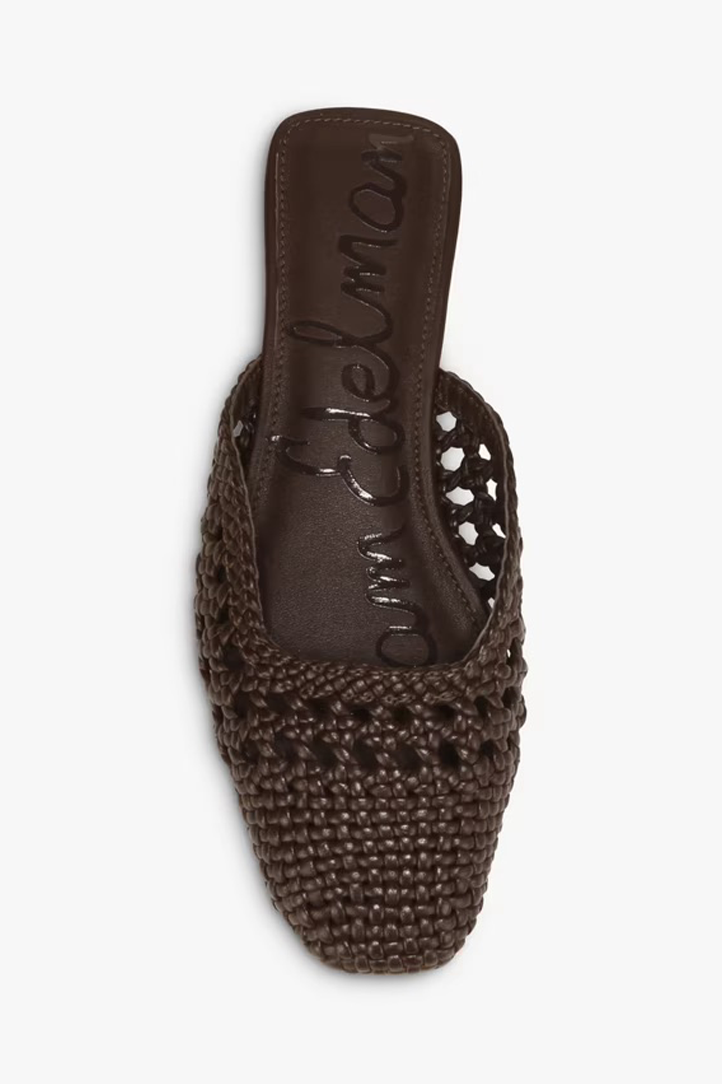 Nola Leather Blend Mule Sliders in Dark Brown