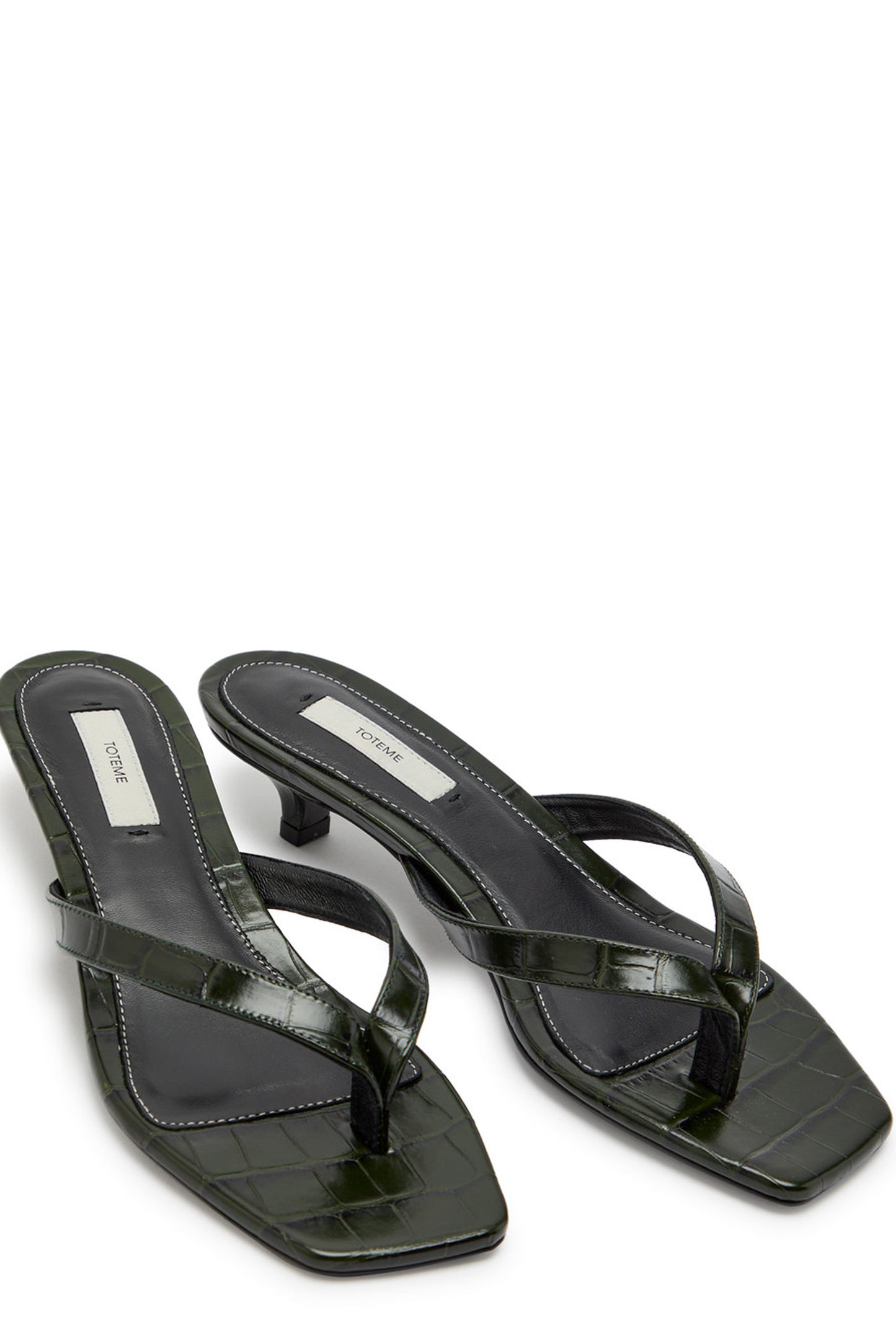 40 Crocodile-embossed Leather Sandals