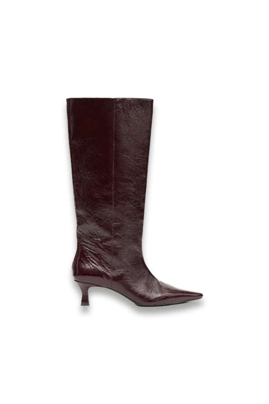 Katlynn Leather Patent Kneehigh Boots