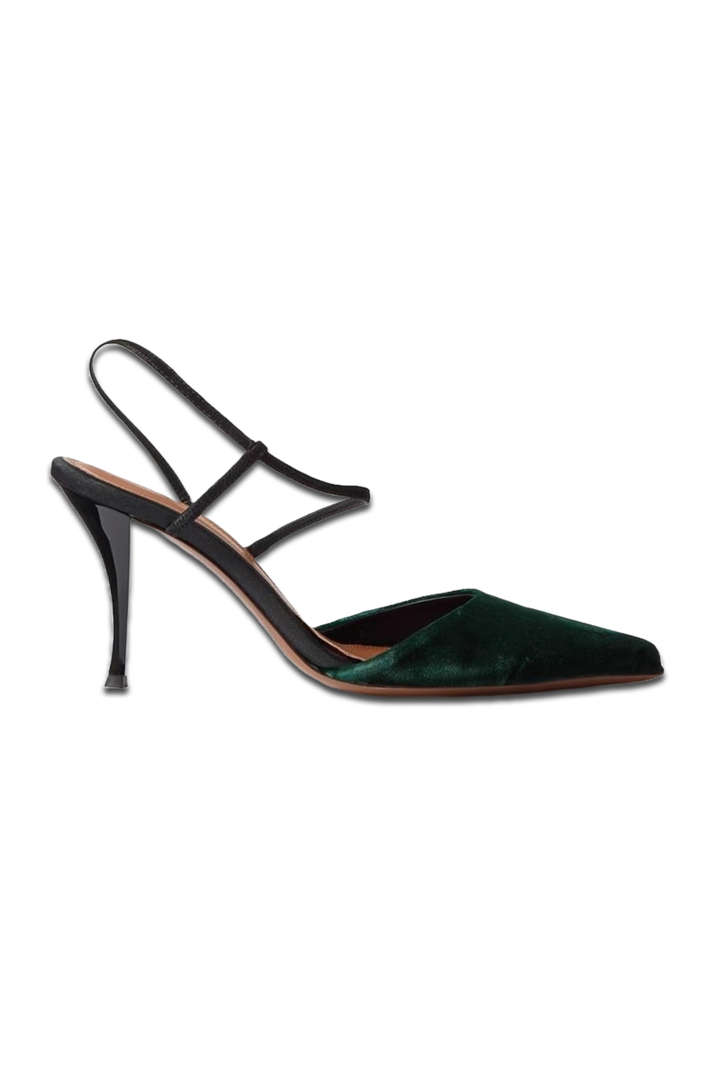 Tangra suede-trimmed velvet pumps