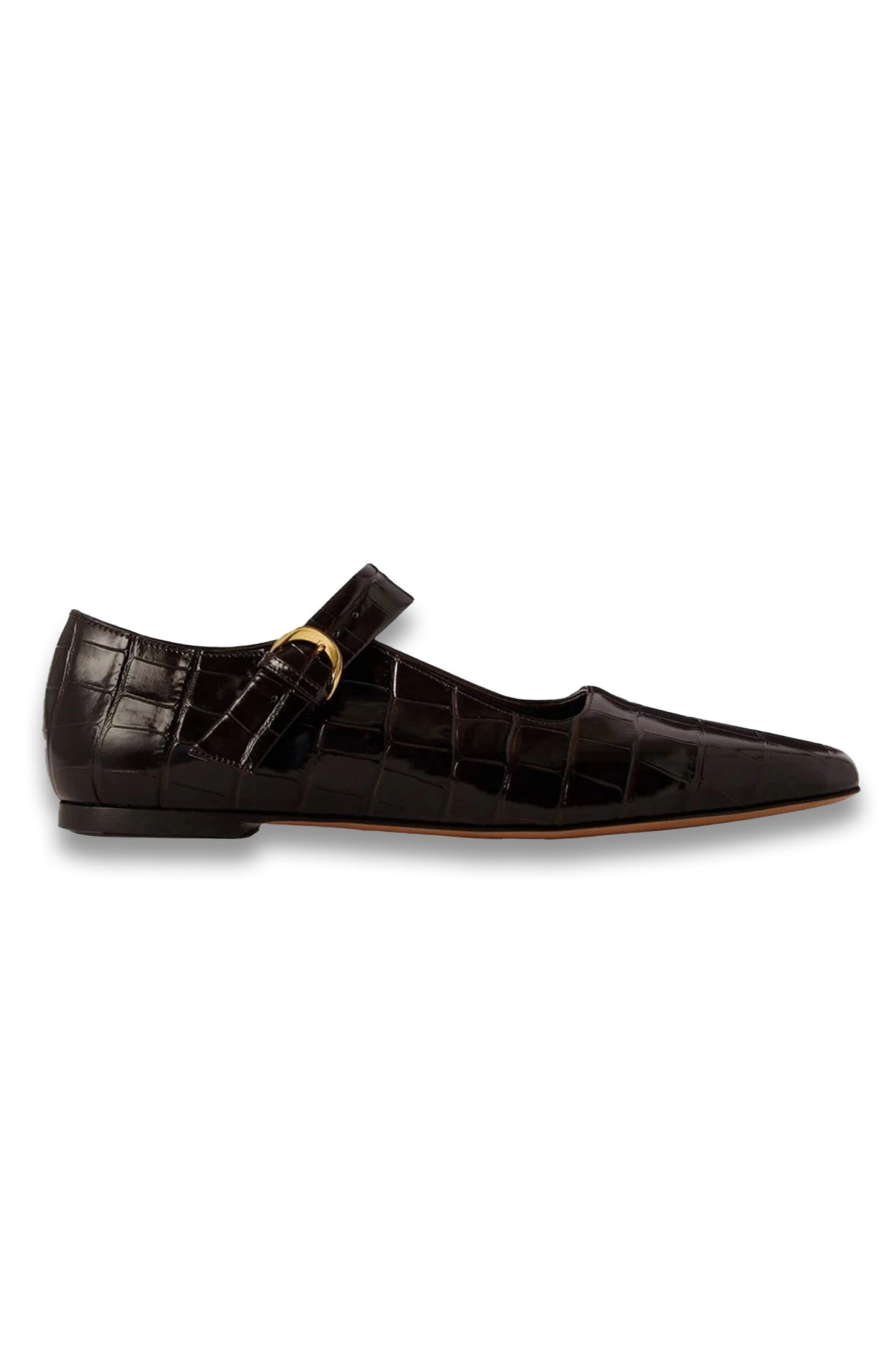 Tramonto Croc-Effect Leather Mary Jane Ballet Flats