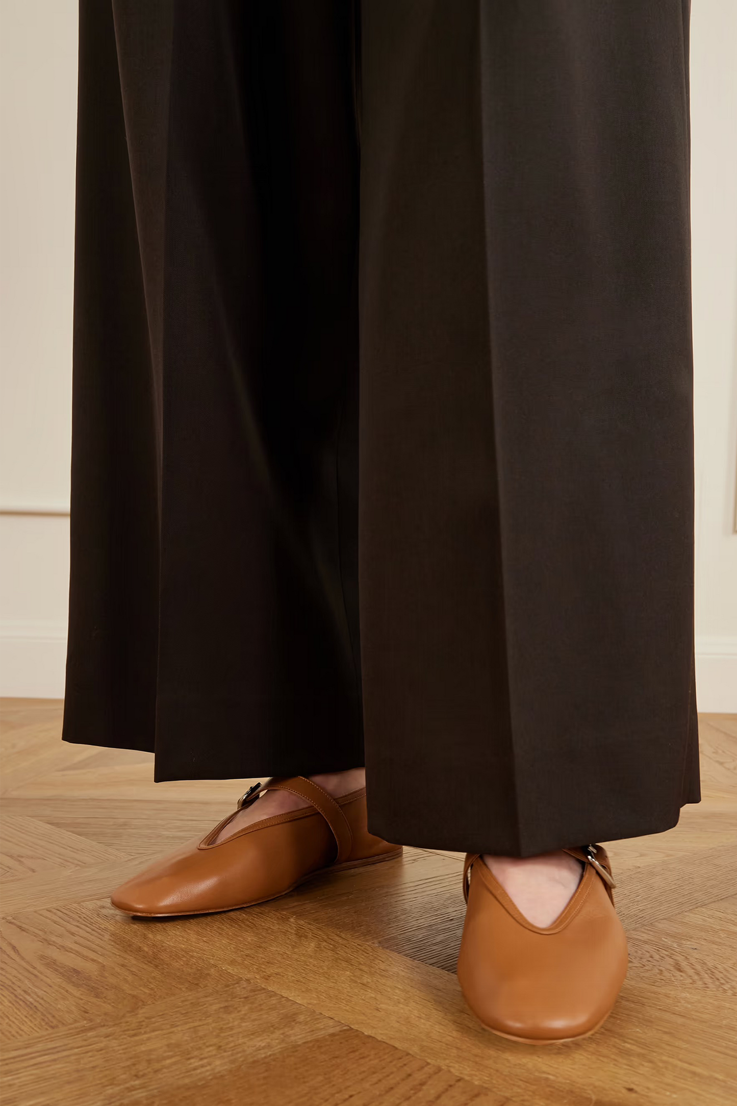 Stella leather Mary Jane Ballet Flats