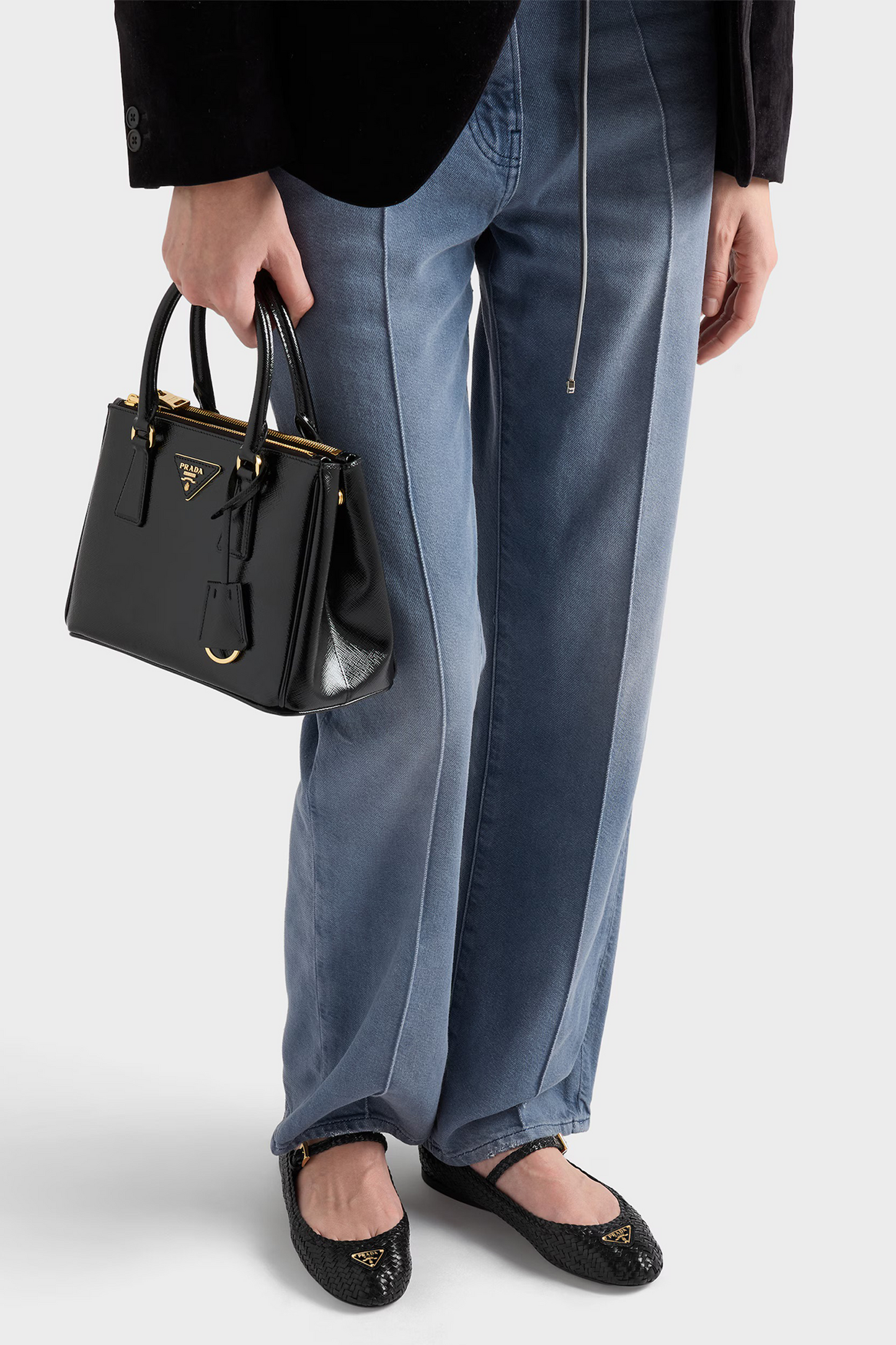 Woven Leather Ballerinas