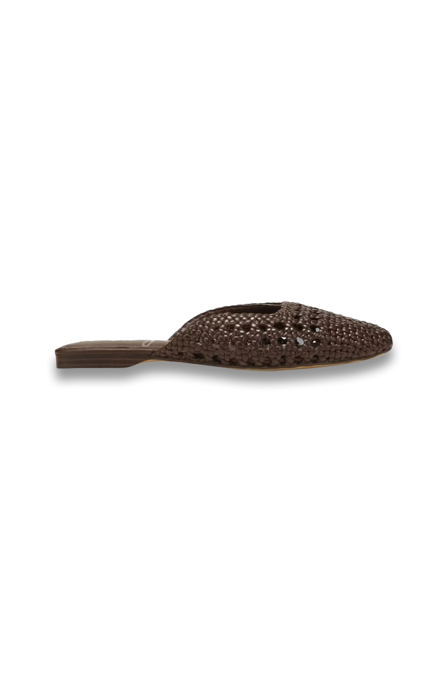 Nola Leather Blend Mule Sliders in Dark Brown