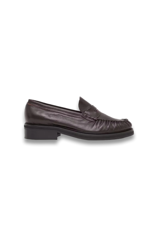 Penny Chunky Leather Loafers