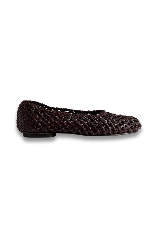 Mica Knotted Burgundy Leather