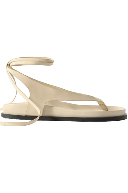 Shel Leather Sandals