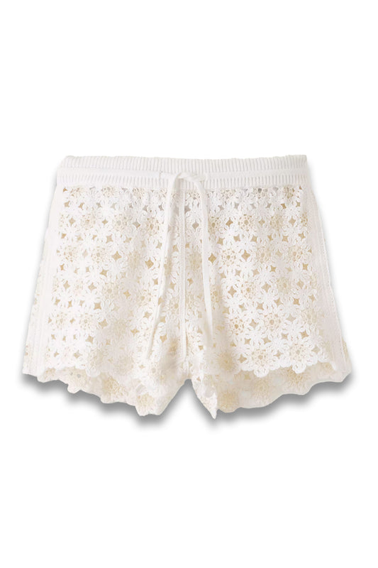 Floral Crochet Short