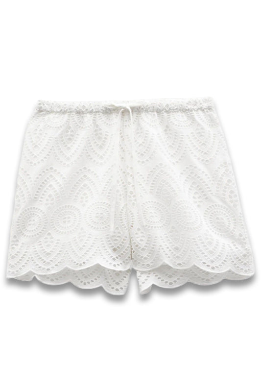 Margot Cotton Broderie Pull On Shorts