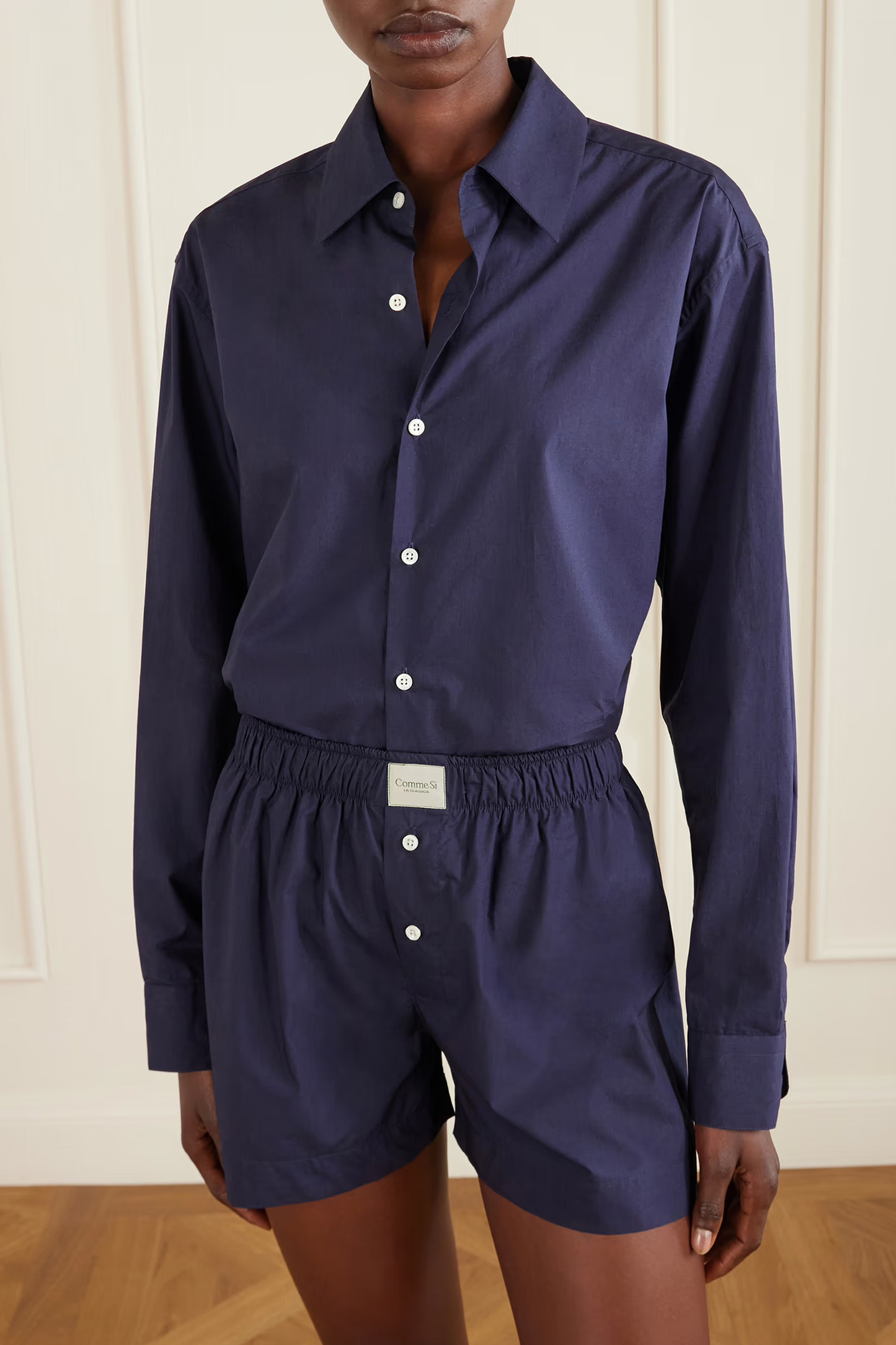 Quartetto Set of Four Cotton-poplin Shorts