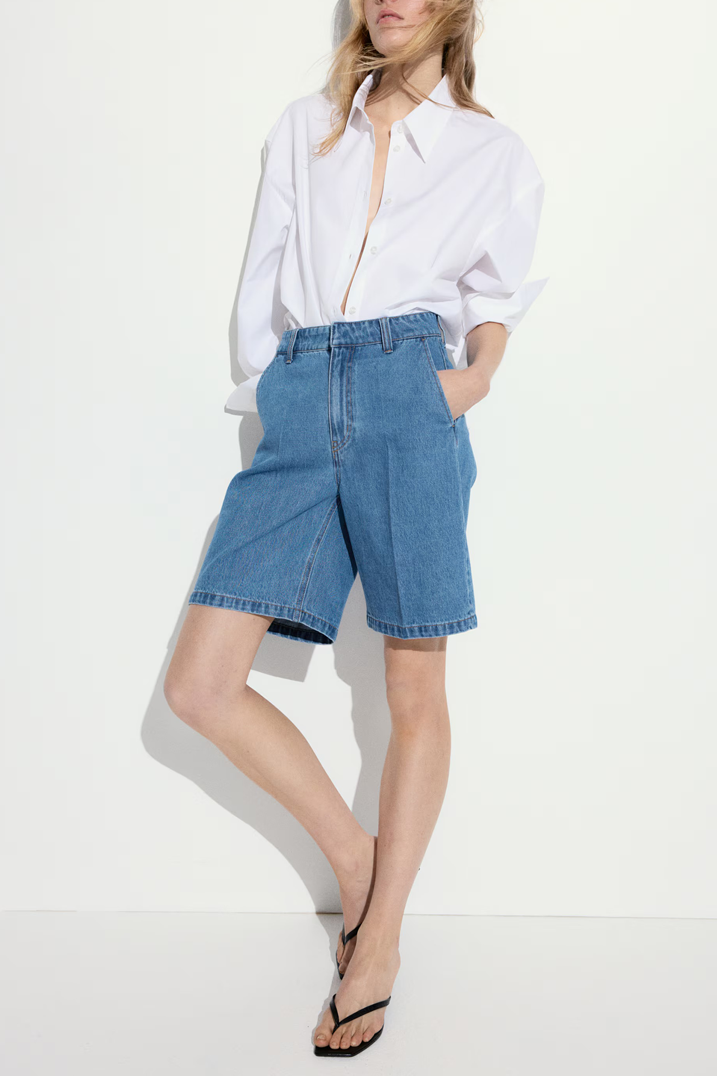Denim Bermuda Shorts