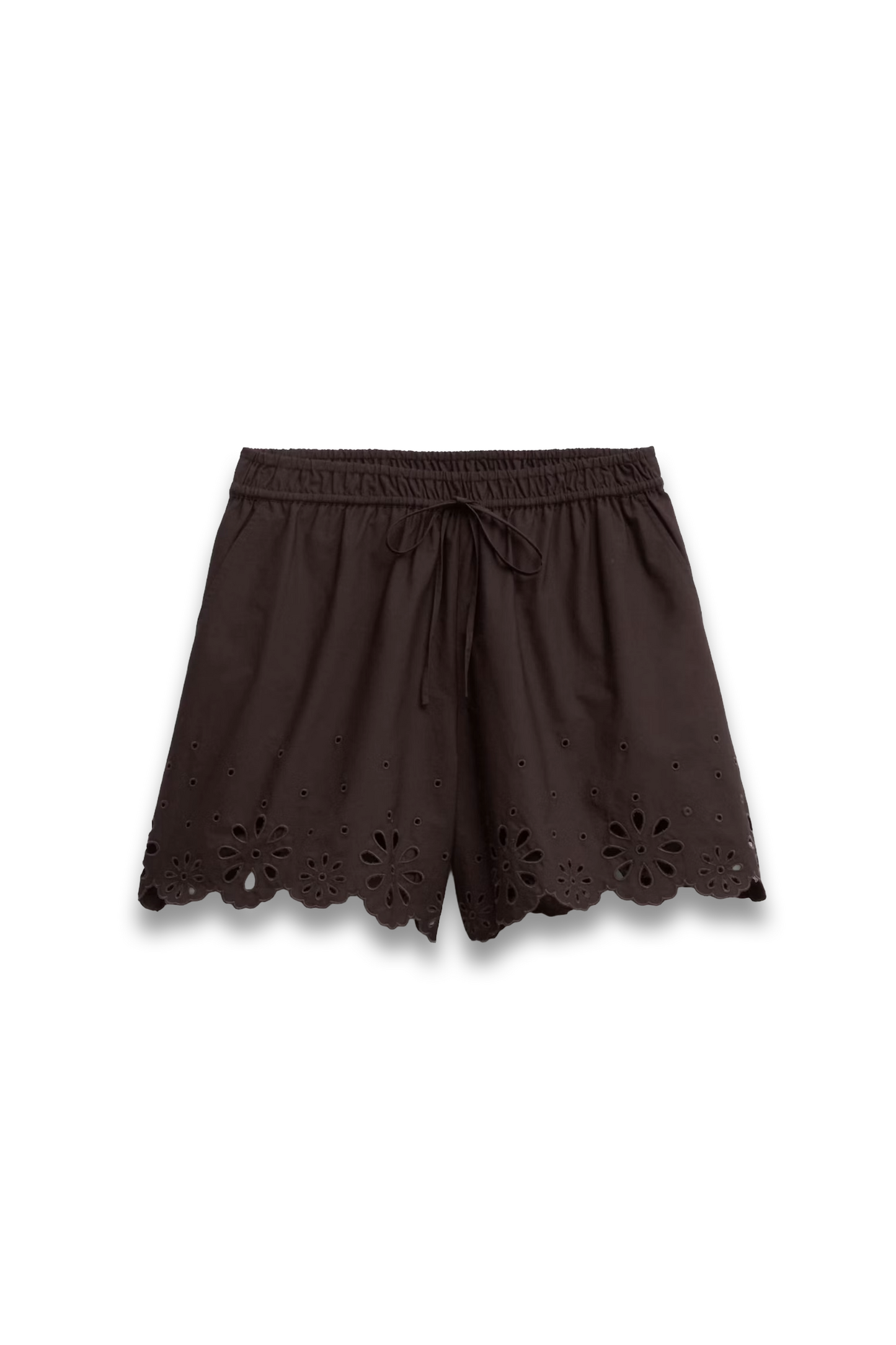 Brin Broderie Hem Pull On Shorts