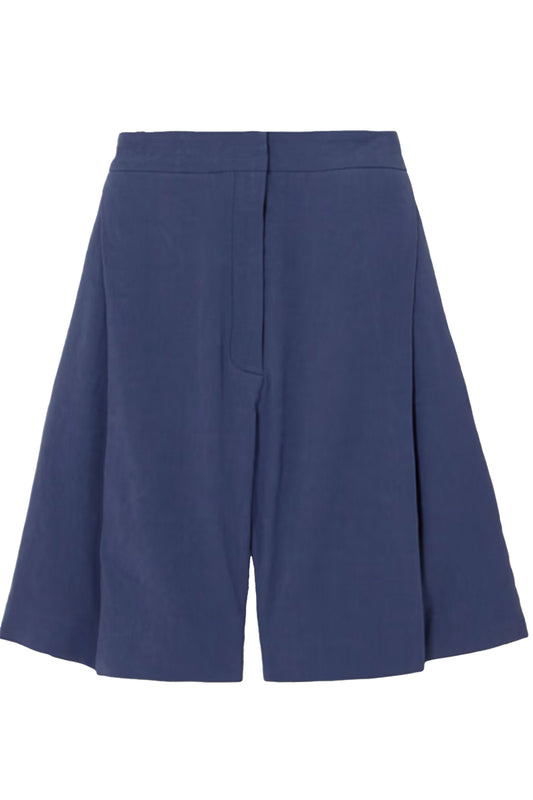 Bella Pleated Linen-blend Shorts